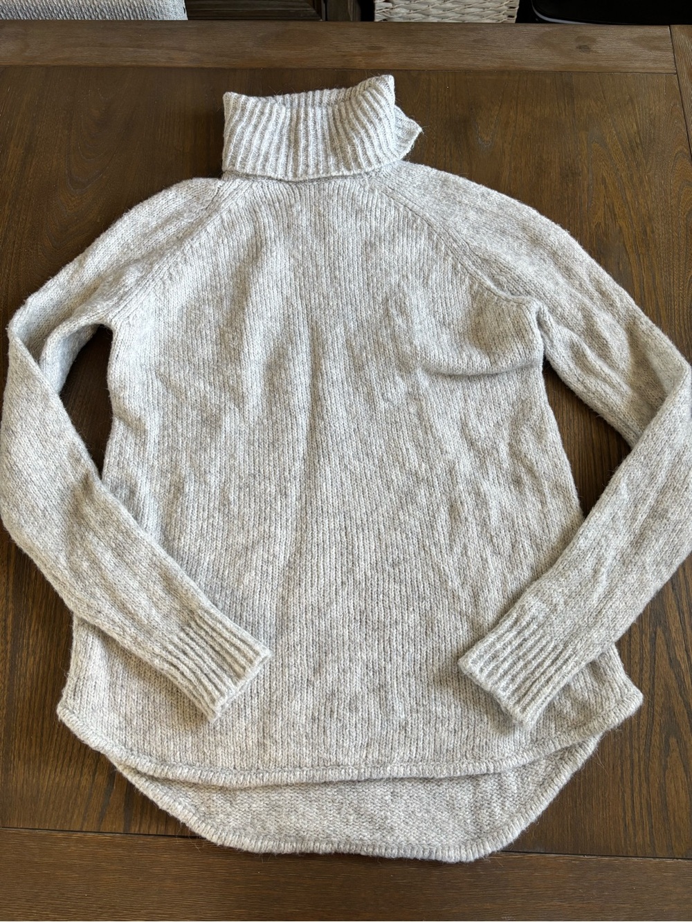 MICHAEL Michael Kors Cream Ribbed Turtleneck Sweater